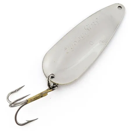 Vintage Weber Gypsy King 0, 2/5oz nickel fishing spoon #22878