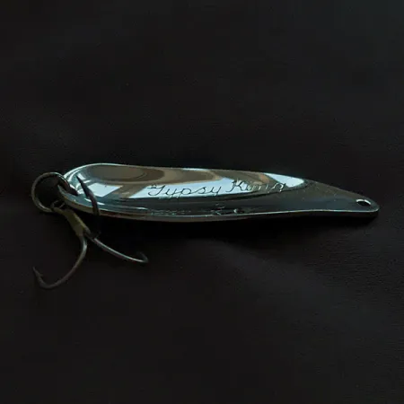Vintage Weber Gypsy King 0, 2/5oz nickel fishing spoon #22878