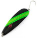 Vintage  Red Eye Lures Red Eye Evil Eye, 1/3oz black/green/red eye fishing spoon #22882