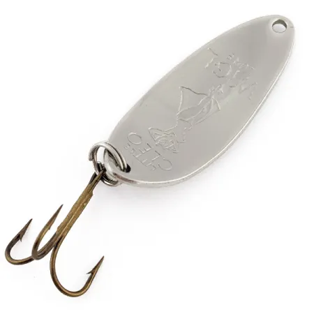 Vintage Seneca Little Cleo (Hula Girl), 1/3oz nickel fishing spoon #22885