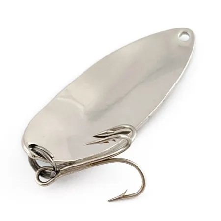 Vintage Acme Little Cleo bubbles, 2/5oz nickel/green fishing spoon #22888