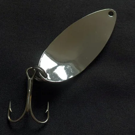 Vintage Acme Little Cleo bubbles, 2/5oz nickel/green fishing spoon #22888