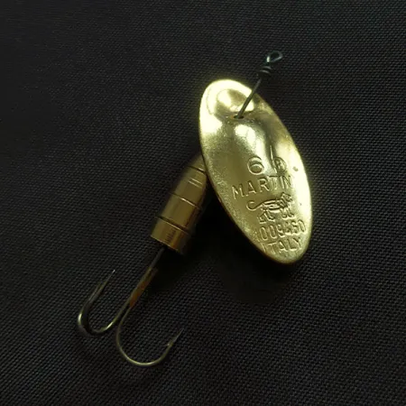 Vintage Panther Martin 6, 3/16oz gold fishing spoon #22890