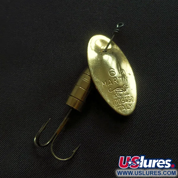 Vintage Panther Martin 6, 3/16oz gold fishing spoon #22890