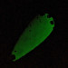 Vintage   Luhr Jensen Rattlesnake, 1/2oz nickel/white/green Glow glows in the dark fishing spoon #22894