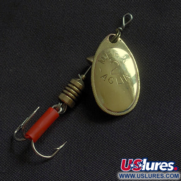 Vintage   Mepps Aglia 2, 3/16oz gold spinning lure #22898