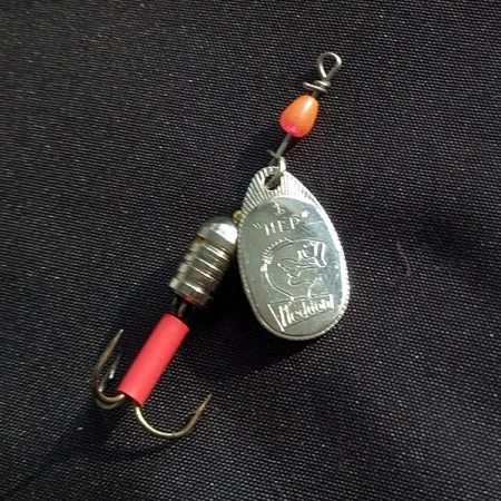 Vintage Heddon HEP 1, 1/8oz nickel spinning lure #22906