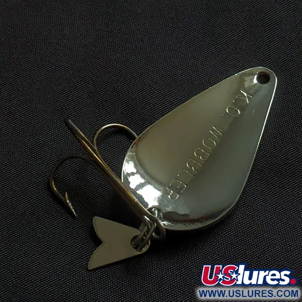 Vintage   Acme K.O. Wobbler, 1/2oz nickel fishing spoon #22910