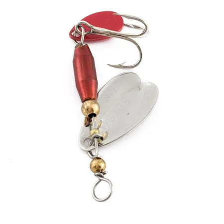 Vintage Les Davis Bolo, nickel/red spinning lure #22911