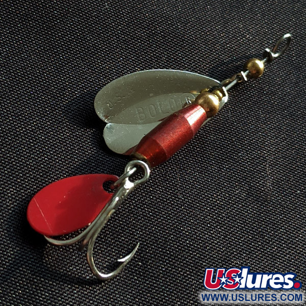 Vintage   Les Davis Bolo,  nickel/red spinning lure #22911