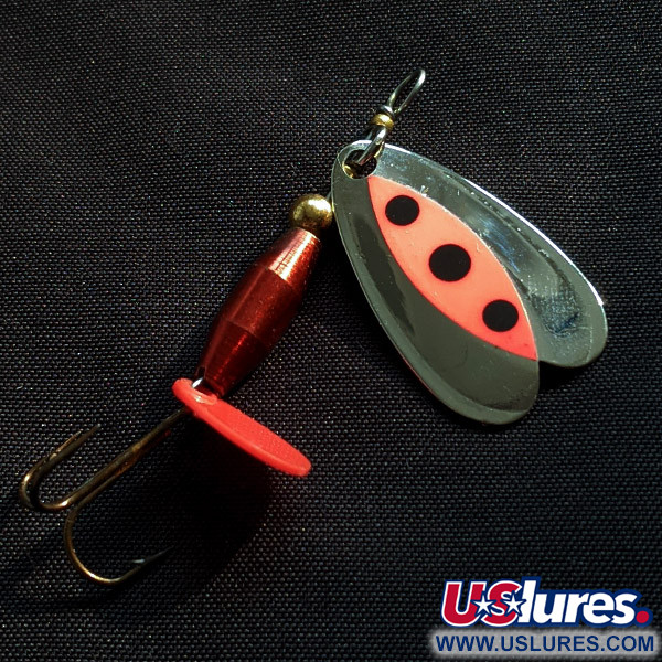 Vintage   Les Davis Bolo, 3/16oz nickel/red spinning lure #22912