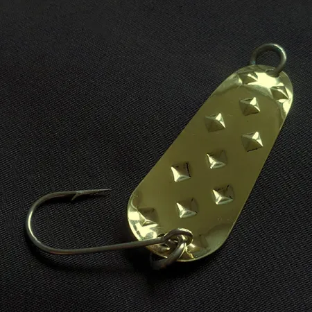 Vintage Luhr Jensen Alpena Diamond, 3/16oz gold fishing spoon #22917