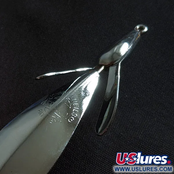 Vintage Johnnie O'Neil Weed Wing Jonny O'Neil's, 1/3oz nickel fishing spoon #22918