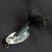 Vintage  Yakima Bait Worden's Vibric Rooster Tail, 2/5oz silver/black spinning lure #22921