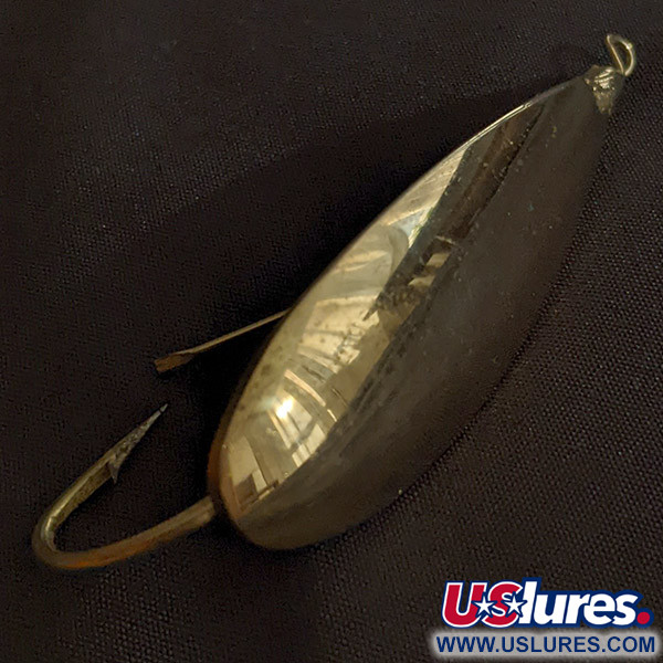 Vintage   Johnson Silver Minnow, 1/2oz gold fishing spoon #22930