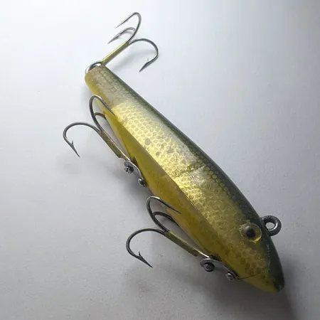 Vintage L&S Bait Mirro lure L&S Mirrolure 52M19, 1/2oz gold fishing lure #22932