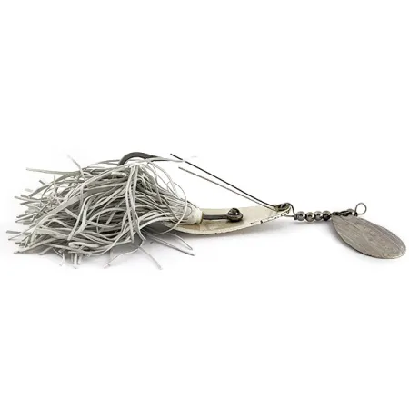 Vintage Strike King Timber Spin, 1/2oz Pearl fishing spoon #22948