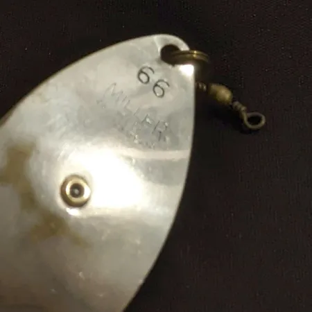 Vintage Miller 66, 1/4oz silver fishing spoon #22949