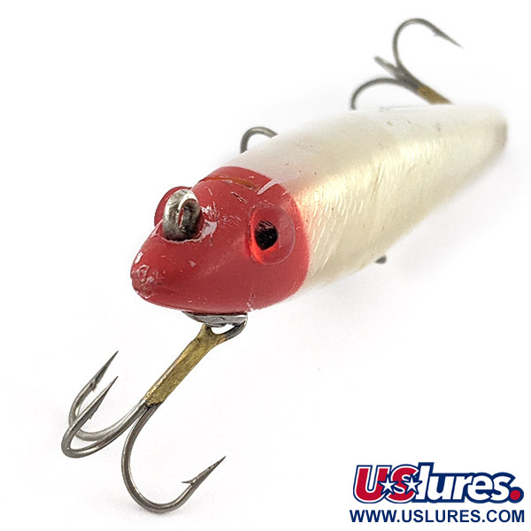 Vintage  L&S Bait Mirro lure L&S Mirrolure Series S7M11 Floating Twitchbait, 2/5oz  M 11 (Red Head) fishing lure #22956