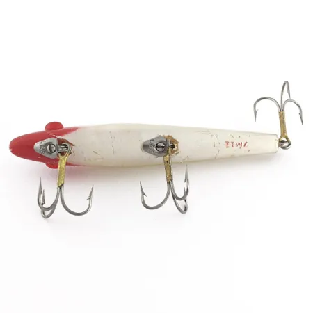 Vintage L&S Bait Mirro lure L&S Mirrolure Series S7M11 Floating Twitchbait, 2/5oz  M 11 (Red Head) fishing lure #22956