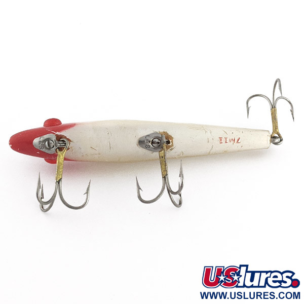 Vintage  L&S Bait Mirro lure L&S Mirrolure Series S7M11 Floating Twitchbait, 2/5oz  M 11 (Red Head) fishing lure #22956