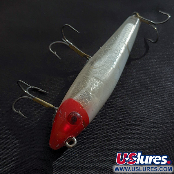 Vintage  L&S Bait Mirro lure L&S Mirrolure Series S7M11 Floating Twitchbait, 2/5oz  M 11 (Red Head) fishing lure #22956