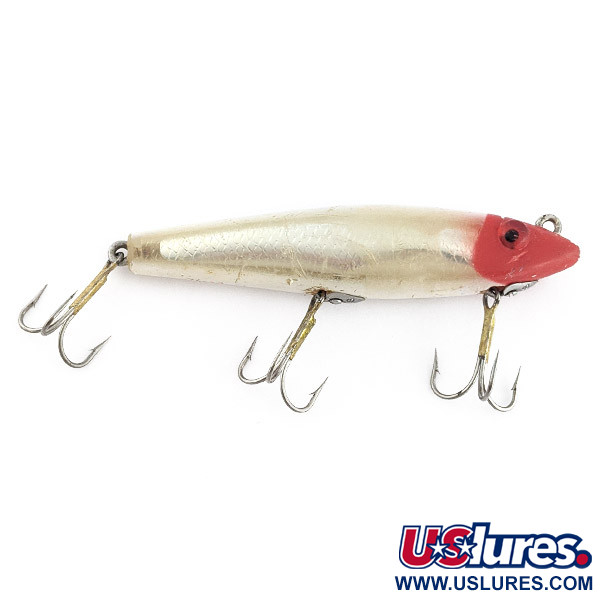 Vintage  L&S Bait Mirro lure L&S Mirrolure Series S7M11 Floating Twitchbait, 2/5oz  M 11 (Red Head) fishing lure #22956