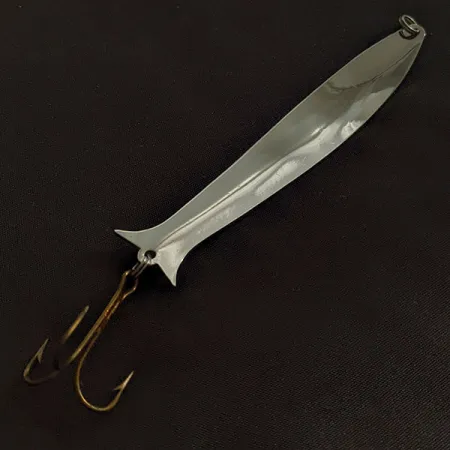 Vintage Acme Flash-King Wobbler, 2/5oz nickel/blue fishing spoon #22961