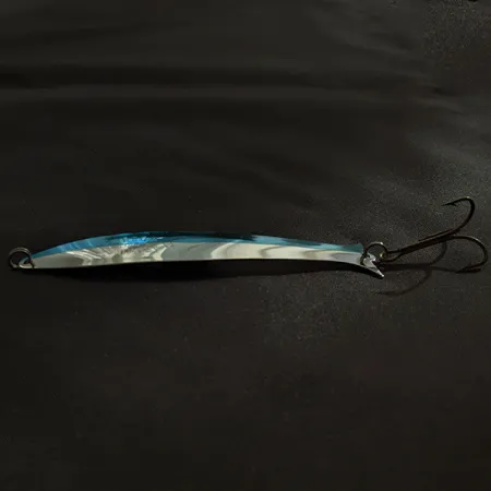 Vintage Acme Flash-King Wobbler, 2/5oz nickel/blue fishing spoon #22961