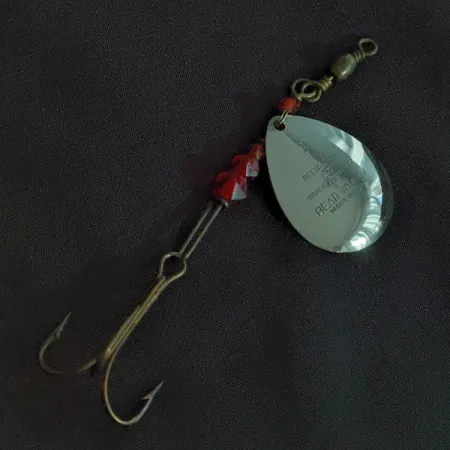 Vintage Pflueger Bear Valley, 3/16oz nickel/copper/red spinning lure #22963