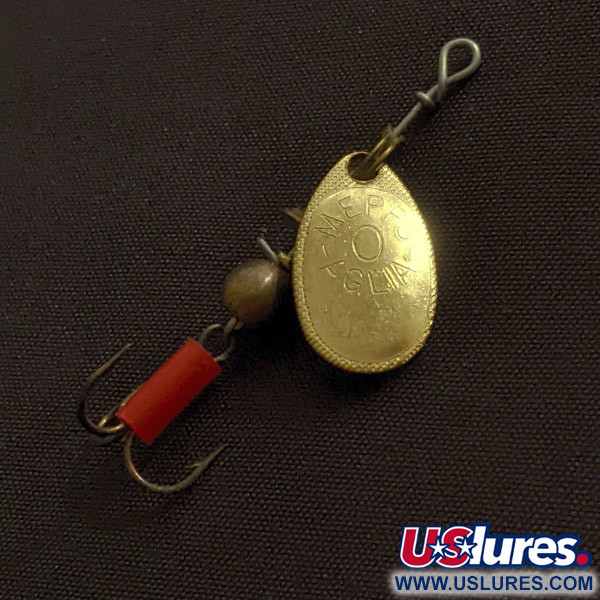 Vintage   Mepps Aglia 0, 3/32oz gold spinning lure #22964