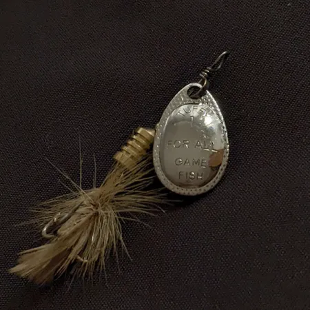 Vintage Kmart Tuffy spinner Japan, 1/8oz nickel spinning lure #22965