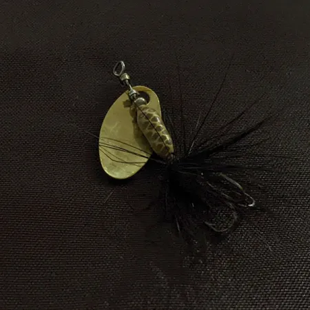 Vintage Yakima Bait Worden’s Original Rooster Tail 0, 1/16oz brass spinning lure #22967