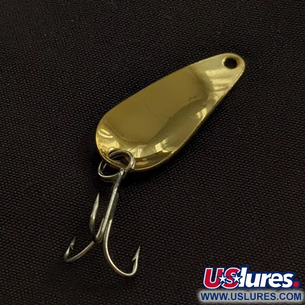 Vintage Weller Gypsy King Deluxe, 1/16oz brass fishing spoon #22968
