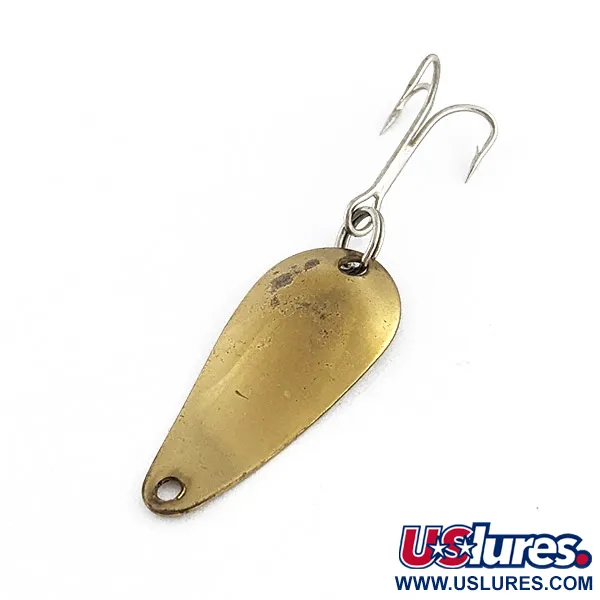 Vintage Weller Gypsy King Deluxe, 1/16oz brass fishing spoon #22968