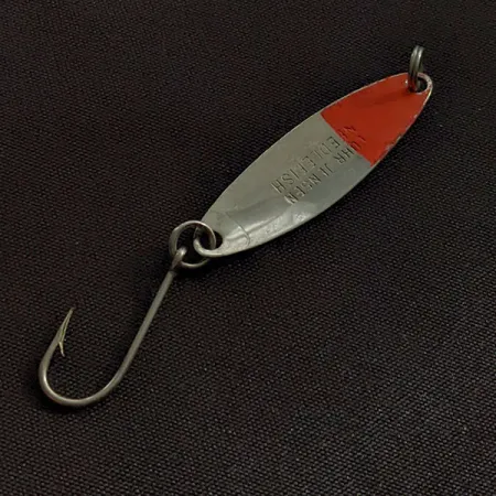 Vintage Luhr Jensen Needlefish 1, 1/16oz nickel/red fishing spoon #22969