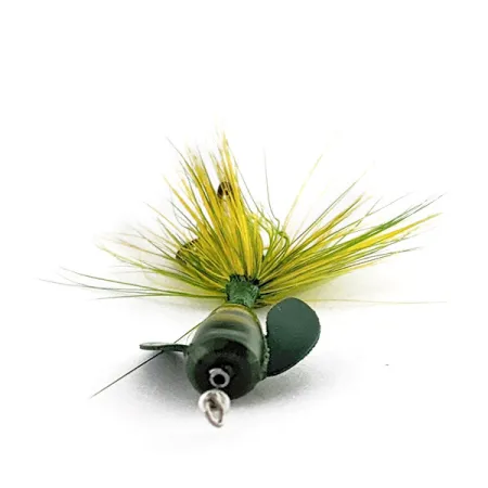 Vintage Yakima Bait Worden's Spin-n-Glo Winged, 1/64oz green tiger spinning lure #22977