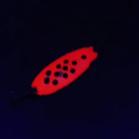 Vintage Sonic Spoonfish, 3/32oz nickel/red UV - glows fishing spoon #22991