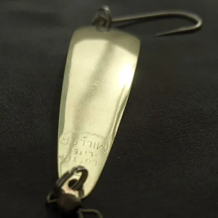 Vintage Miller Lutter Lite 7, 3/16oz gold fishing spoon #22993