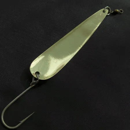 Vintage Miller Lutter Lite 7, 3/16oz gold fishing spoon #22993