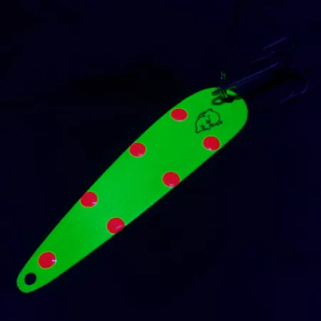 Vintage Eppinger Dardevle JR Flutter Devle 3100 UV, 3/16oz fishing spoon #22998