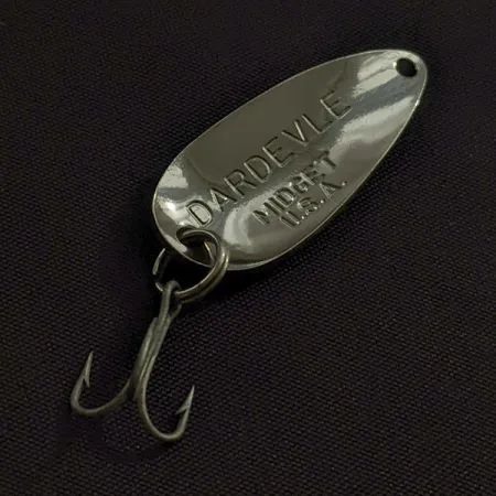 Vintage Eppinger Dardevle Midget, 3/16oz Frog fishing spoon #22999