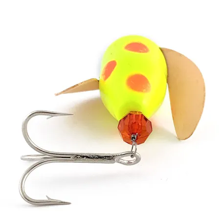 Vintage Yakima Bait Worden’s Spin N Glo, 1/4oz Yellow spinning lure #23031