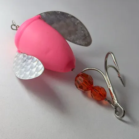 Vintage Yakima Bait Worden’s Spin N Glo, 1/4oz Pink spinning lure #23032