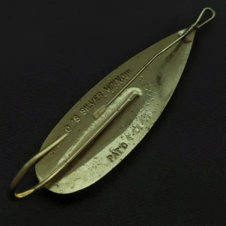 Vintage Johnson Silver Minnow Weedless, 3/5oz gold fishing spoon #23034