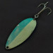 Vintage  Seneca Little Cleo (Hula Girl) Glow In Dark, 3/4oz nickel/white/blue Glow - glows in the dark fishing spoon #23040