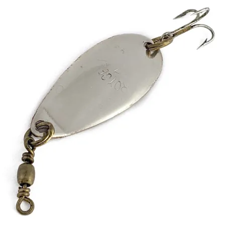 Vintage Roy Self #1, 3/64oz nickel/red fishing spoon #23043