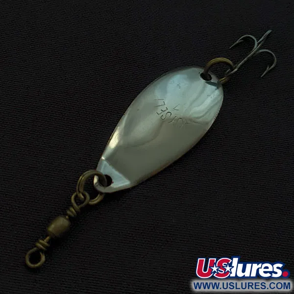 Vintage   Roy Self #1, 3/64oz nickel/red fishing spoon #23043