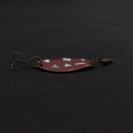 Vintage Roy Self #1, 3/64oz nickel/red fishing spoon #23043