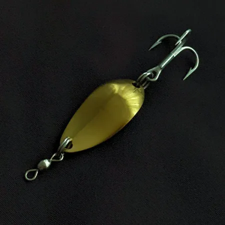 Vintage Luhr Jensen Lil' Kroc (Krocodile Stubby), 3/16oz brass fishing spoon #23050